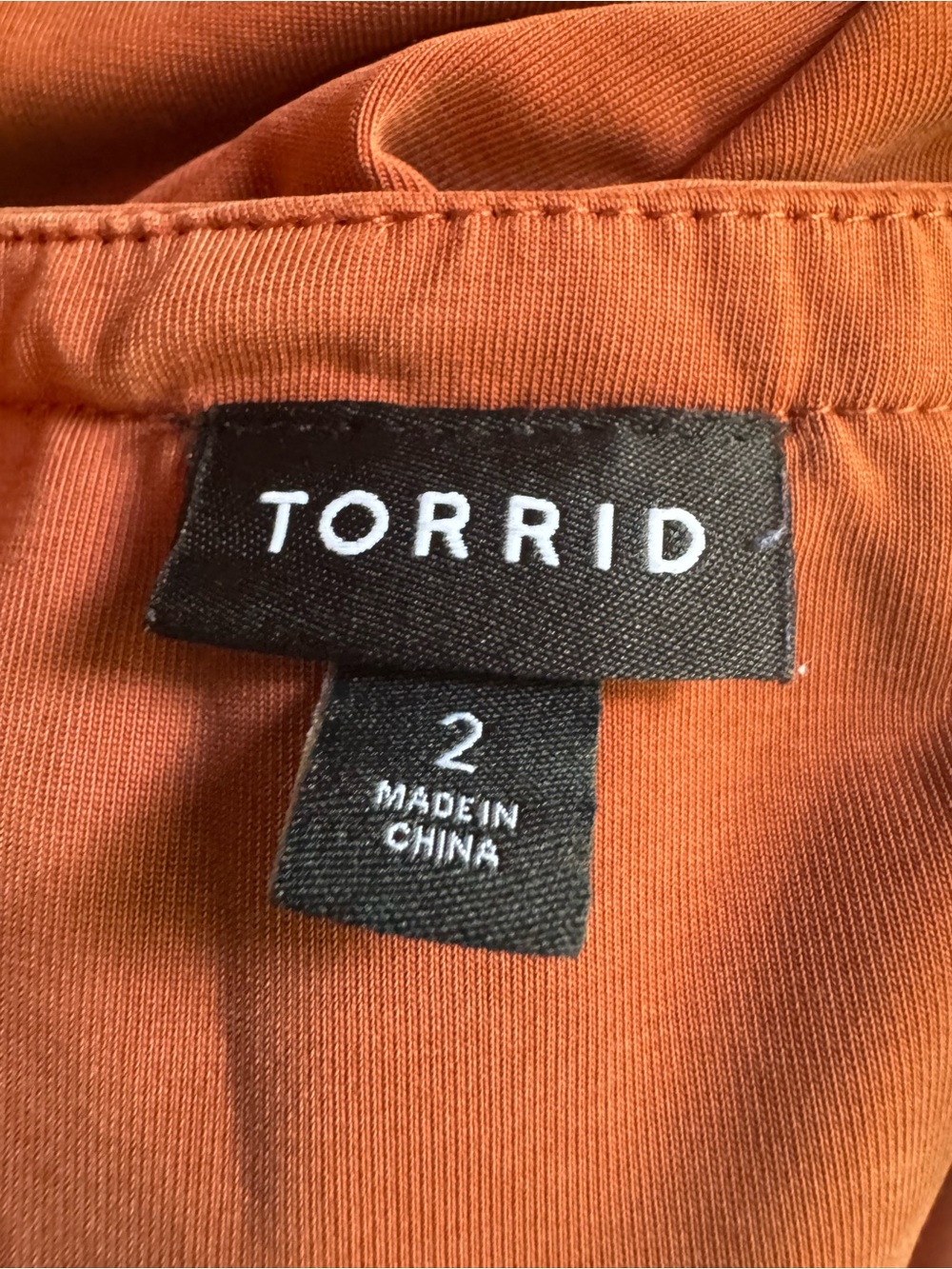 Torrid Rust Zip-Front Drawstring Dress size 2 EUC - Picture 8 of 8